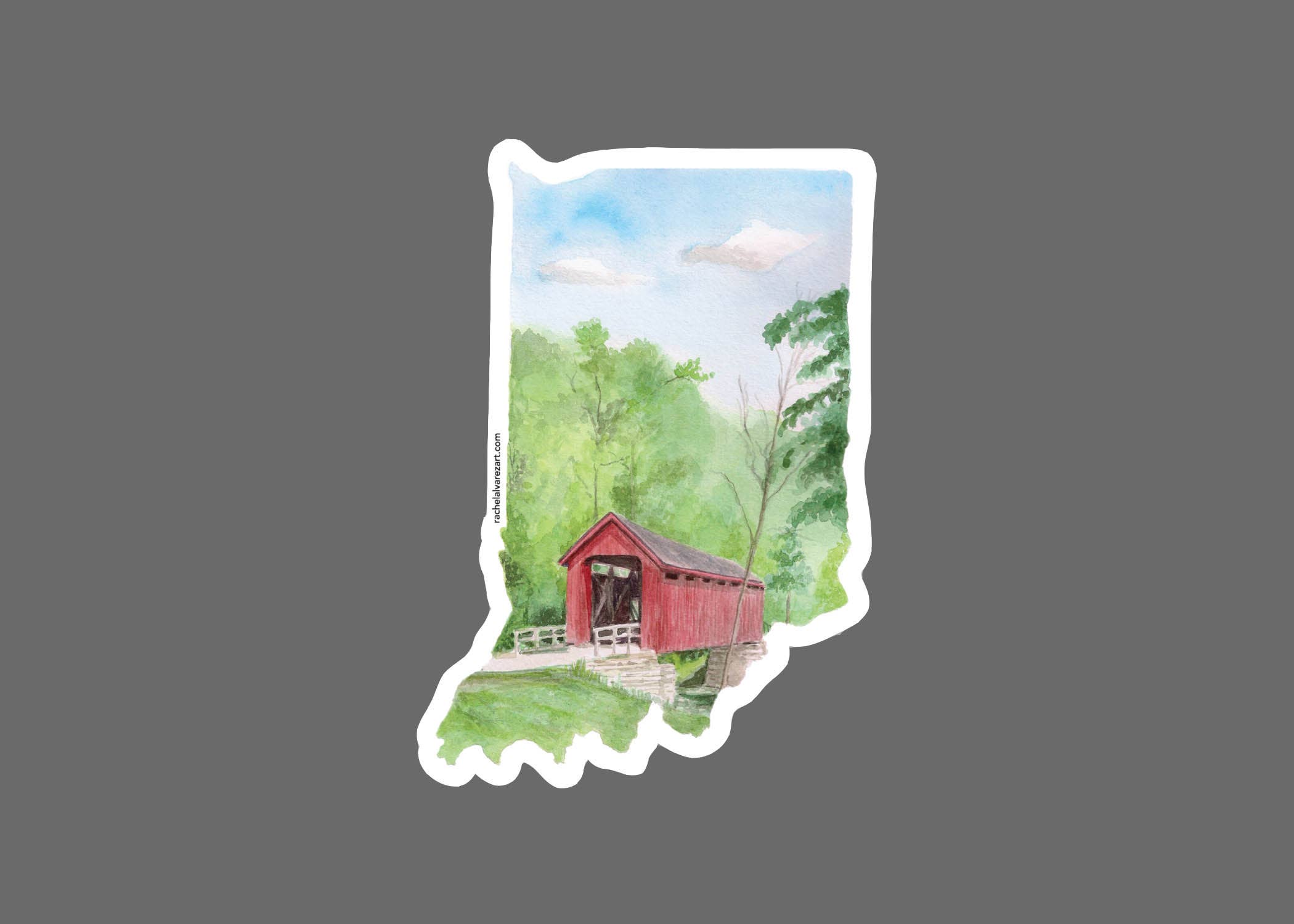 Rachel Alvarez Art - Wholesale Sticker - Indiana Vinyl Sticker - Large1