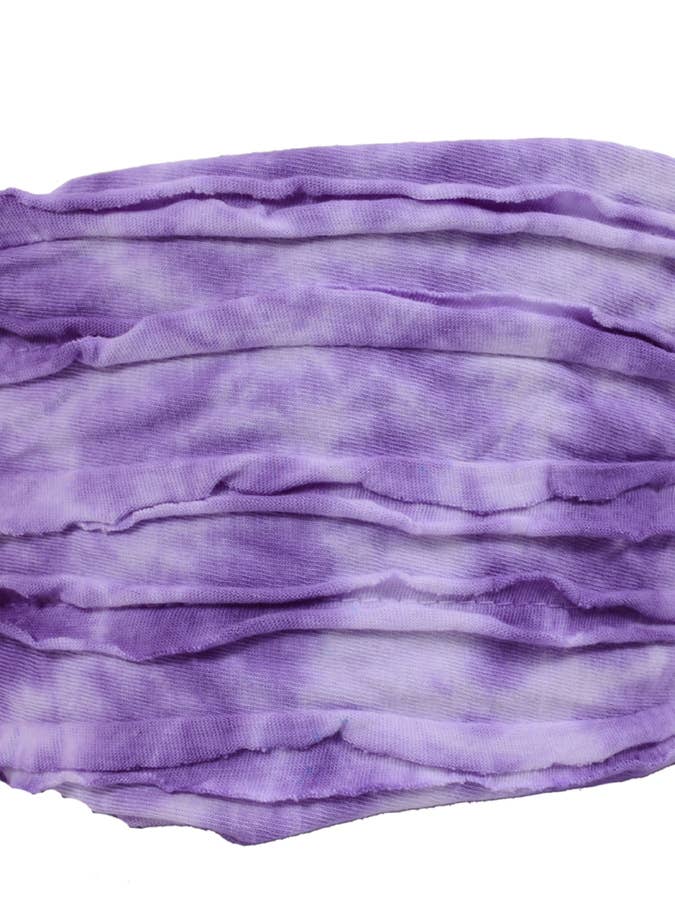 Bonnet en coton violet tie-dye avec motif à petits plis pour la vente par Earth Divas