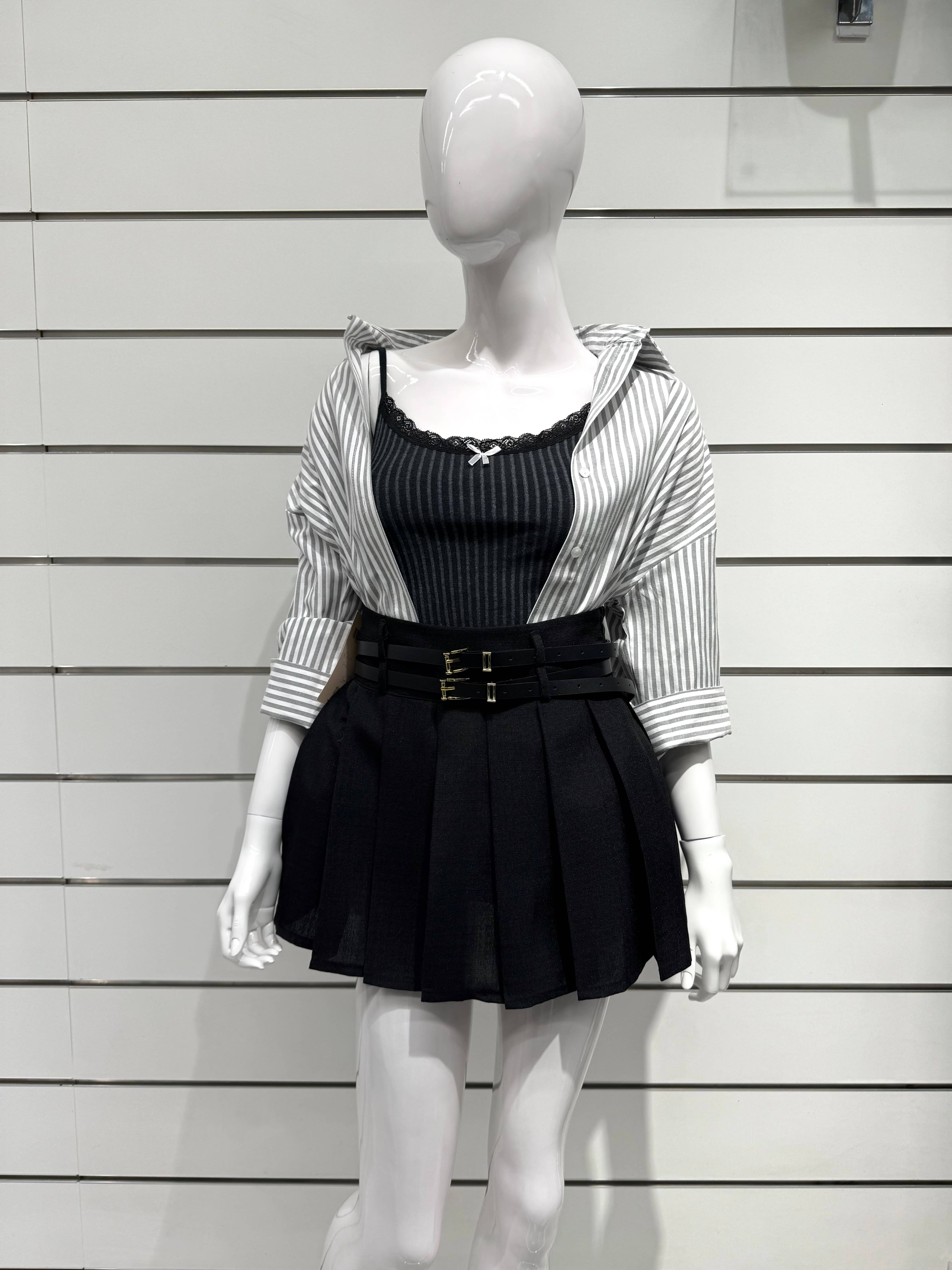 Chilli Girl Collection – wholesale Camisole – Dam – Ribbade linnen med spetsdetaljer10