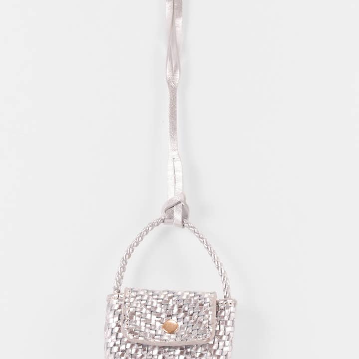 Mini Bag Charm with stud- Silver for wholesale by Ellyla