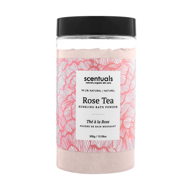 Scentuals Natural & Organic Skin Care - Wholesale Bath Soak/Milk - Rose Tea Bubble Bath Powder