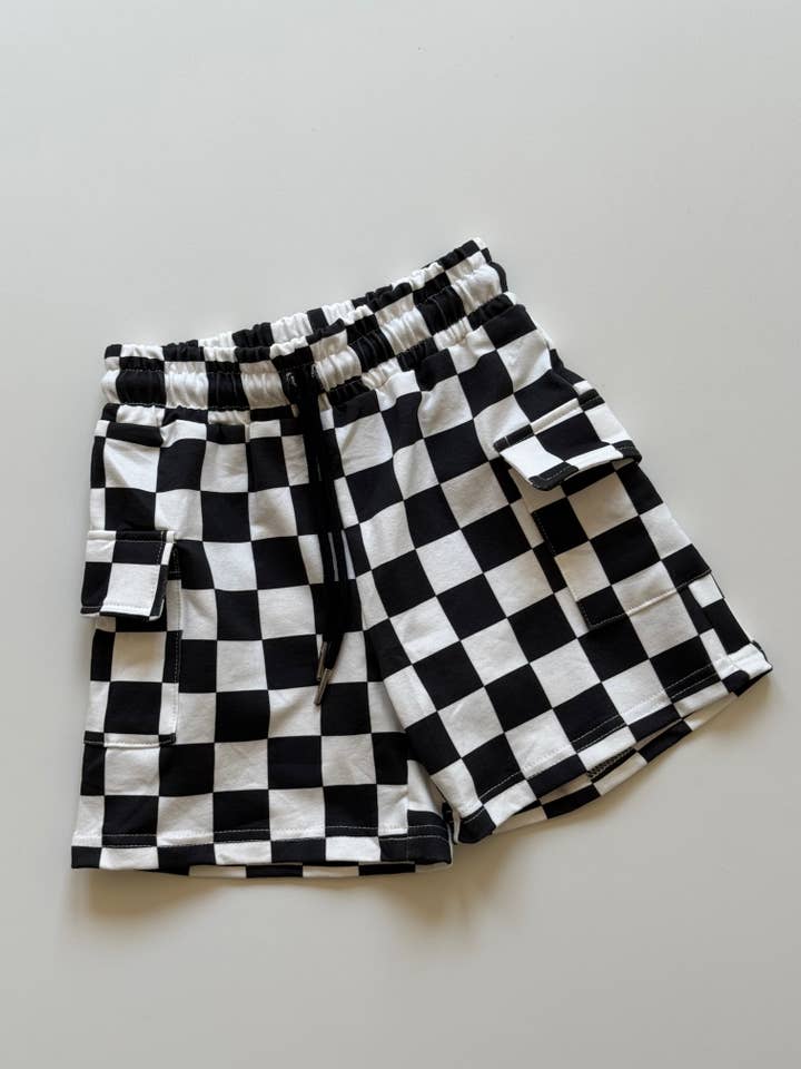 Smiley Daze - Wholesale Shorts - Kids - Checkered • Cargo Shorts