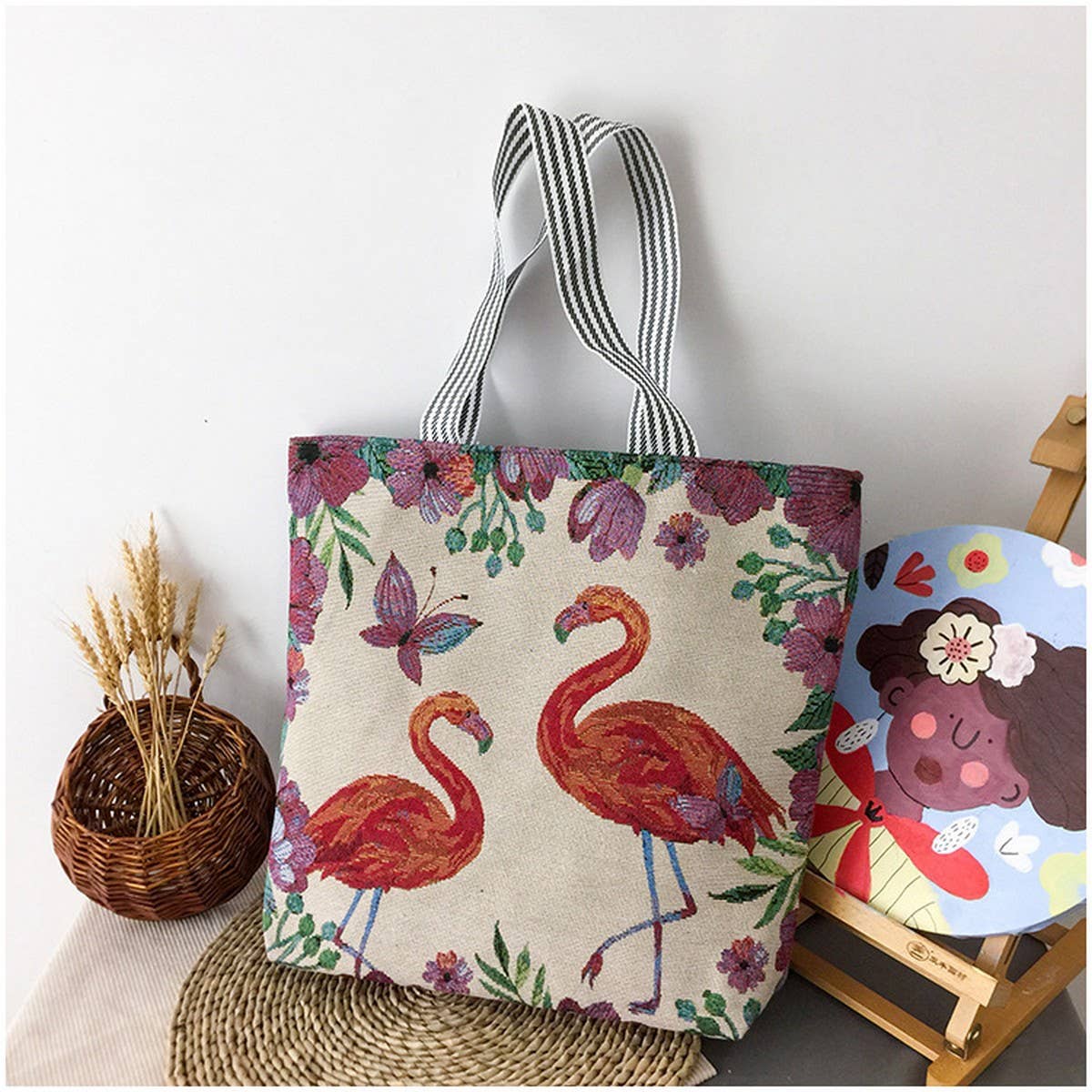 ACCITY - Wholesale Tote Bag - Women's - LARGE CAPACITY ETHNIC STYL CANVAS SHOULDER TOTE BAG_CWAB16700