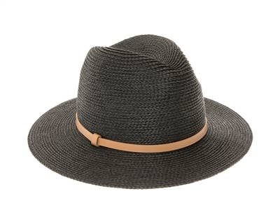 DNMC - Vente Chapeau de paille – femme - Chapeau Fedora en Paille de Raphia pour Femme - Chapeau d'Été Élégant5