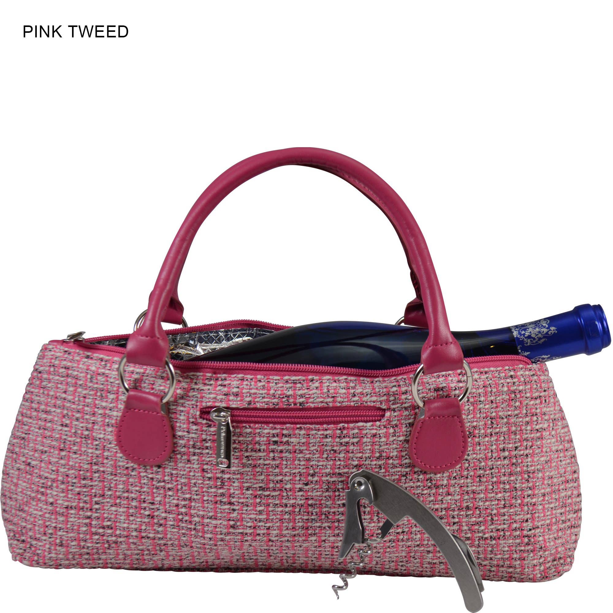 Primeware Inc. - Wholesale Wine Tote - Wine Clutch | Wine Purse Tweed Design3