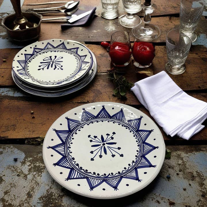 Etnico del Mondo - Wholesale Decorative Plate/Dish/Bowl - Tunisian Hand-Painted Ceramic Decorative Plate #25