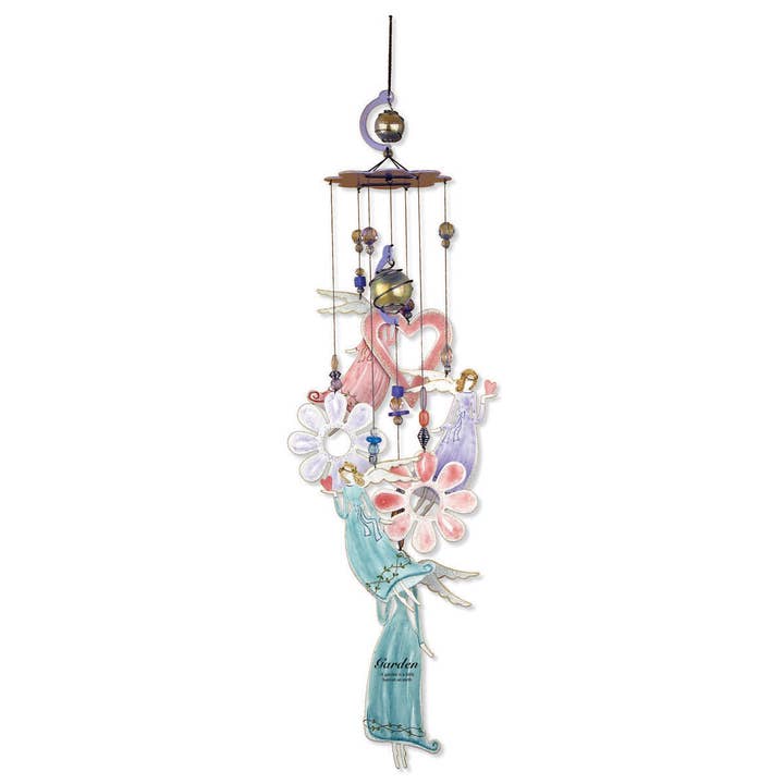 Sunset Vista Designs - Wholesale Wind Chime - 24" Angel Painted Metal Wind Chime Garden Decor - 801001