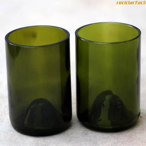 WAS A BOTTLE - Wholesale Drinking Glass/Cup - Olive Tumblers Made from Wine bottles1