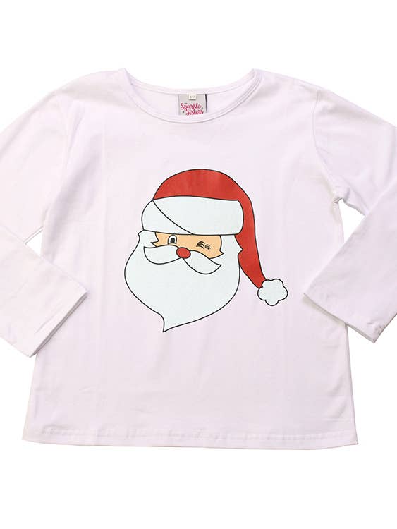 Sparkle Sisters by Couture Clips - Wholesale Screen Printed T-Shirt - Kids - Santa Long Sleeve Tee