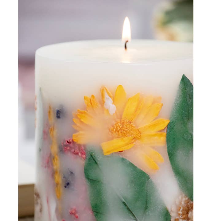 Andaluca - Wholesale Pillar Candle - Secrets of Spring Botanical Pillar Candle
