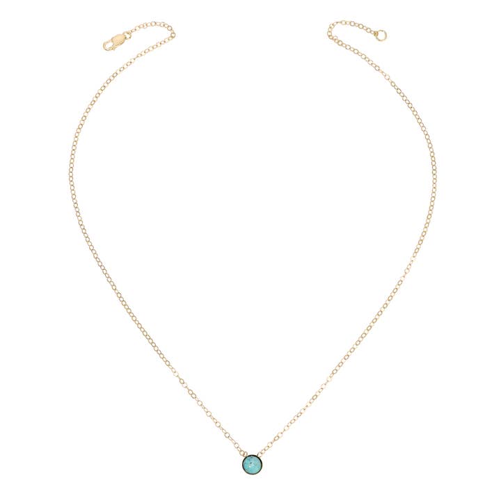 Bezel Dome Edelstein Halskette 6MM - 14K Gold-gefüllt für den Großhandel von Heather Hawkins