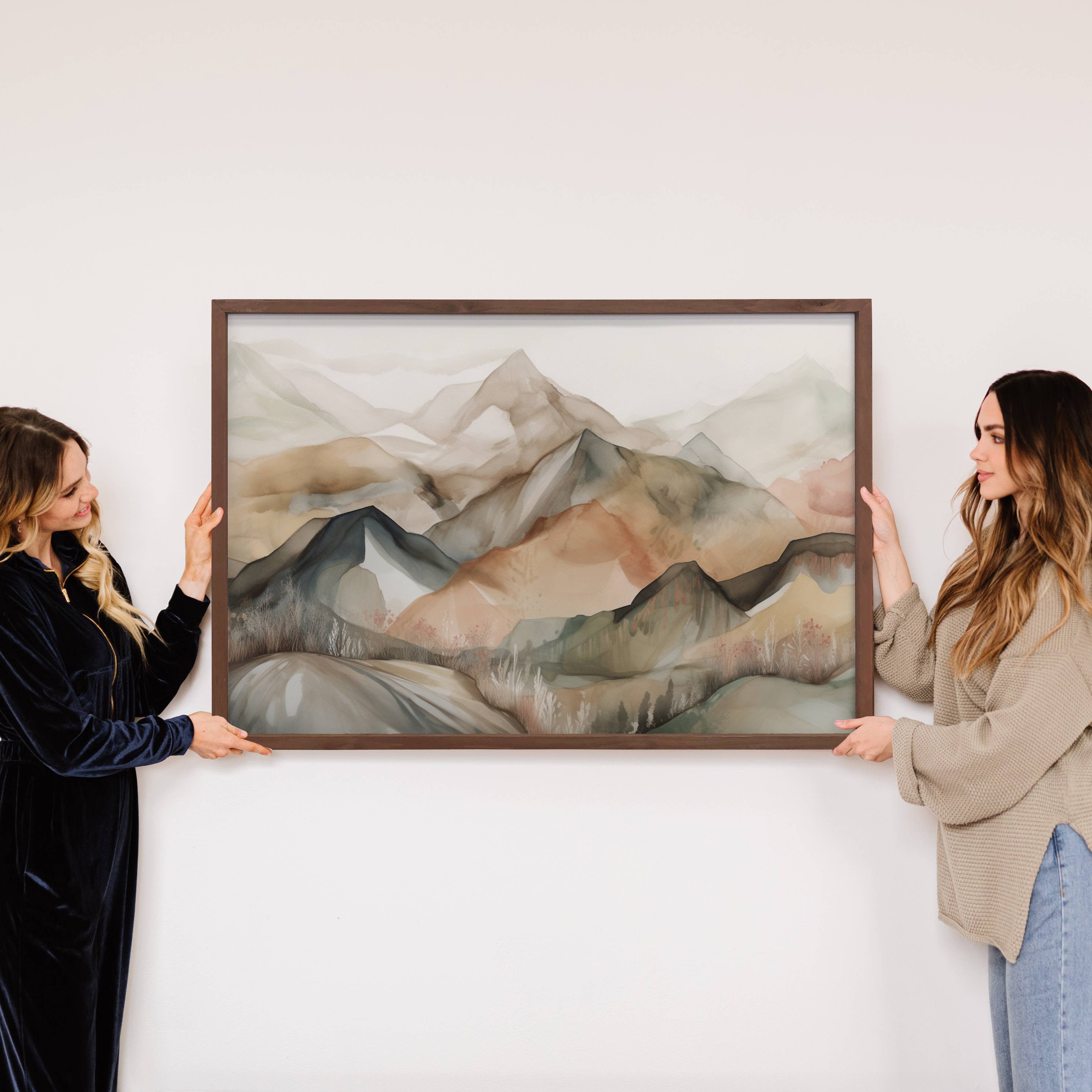 Hangout Home – wholesale Konsttryck – Siena Mountains - Bergslandskap Canvastkonst - Träram2