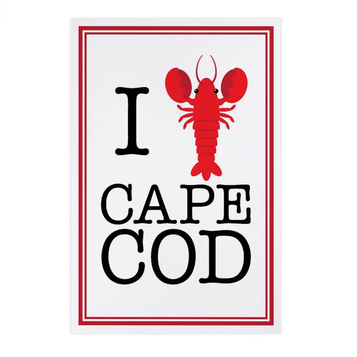 PREMIUM POSTCARDS I Lobster Cape Cod, Vector for wholesale by Lantern Press