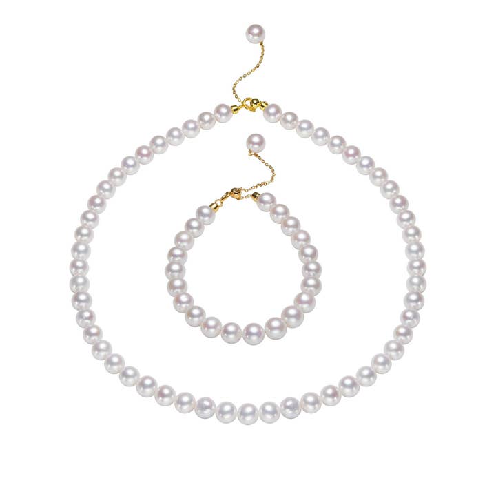 Edison Pearl Necklace & Bracelet Gift Set for wholesale by Timeless Pearl