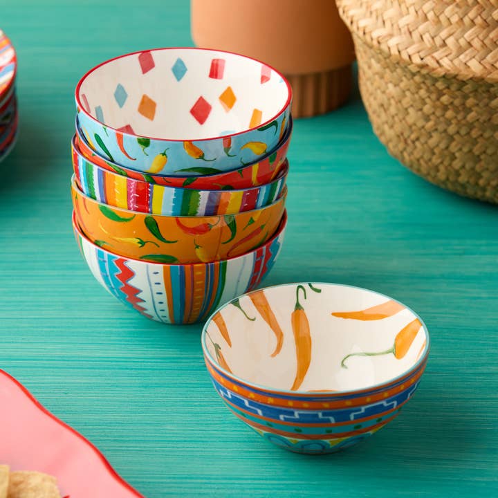 Caliente All Purpose Bowl 4.75" 10 oz 6 asst for wholesale by Certified International