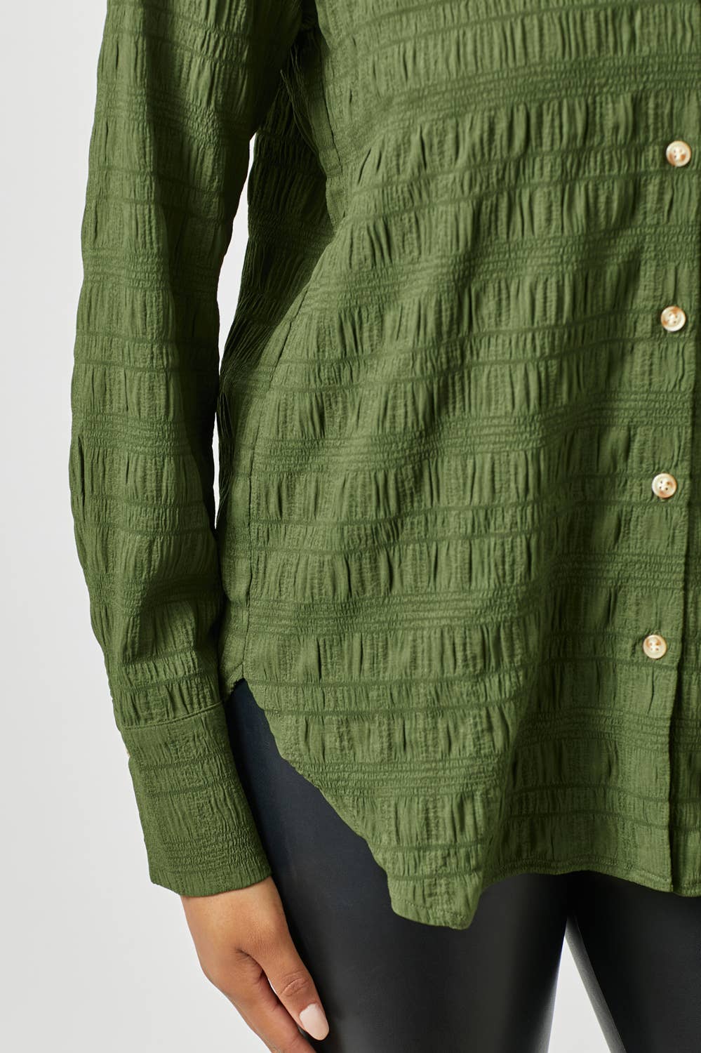 Mystree - Wholesale Button Down Shirt - Women's - 60209 Textured Button Down Shirt25