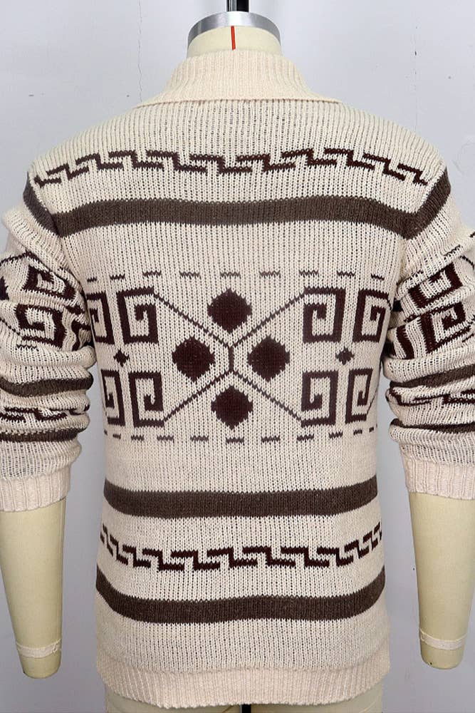 UNISHE – wholesale Cardigan – Men's – Men's Jacquard Knitting Cardigan ZK22402