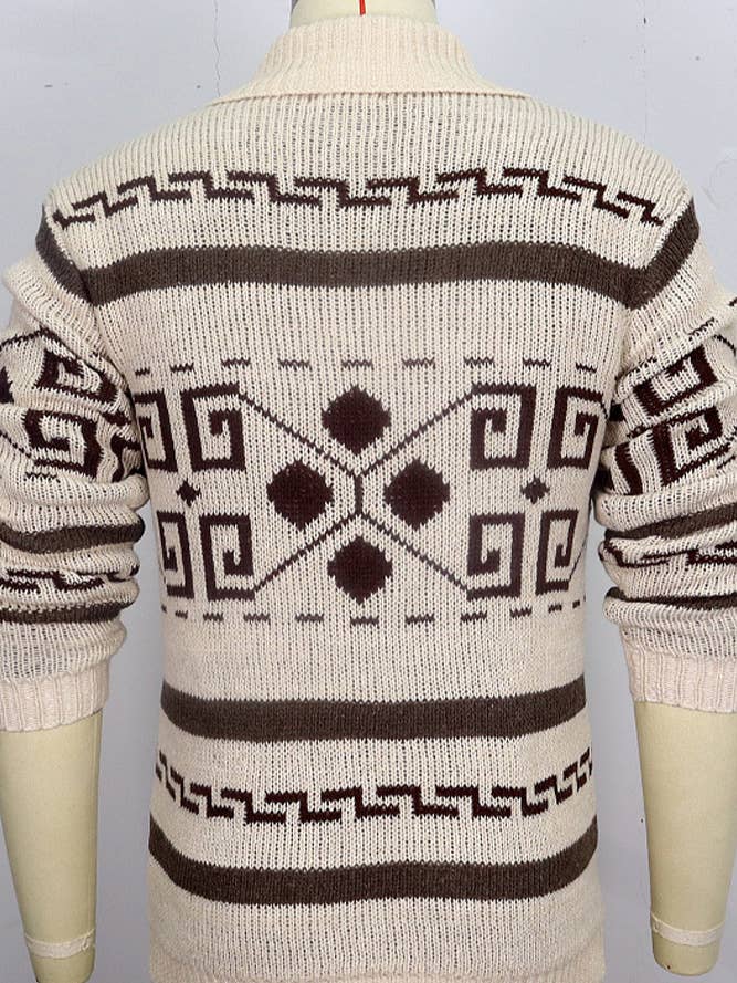 UNISHE – wholesale Cardigan – Men's – Men's Jacquard Knitting Cardigan ZK22402