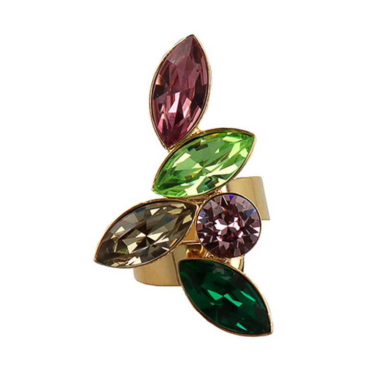 Blossom-ring i guld, handgjord för wholesale av OTAZU