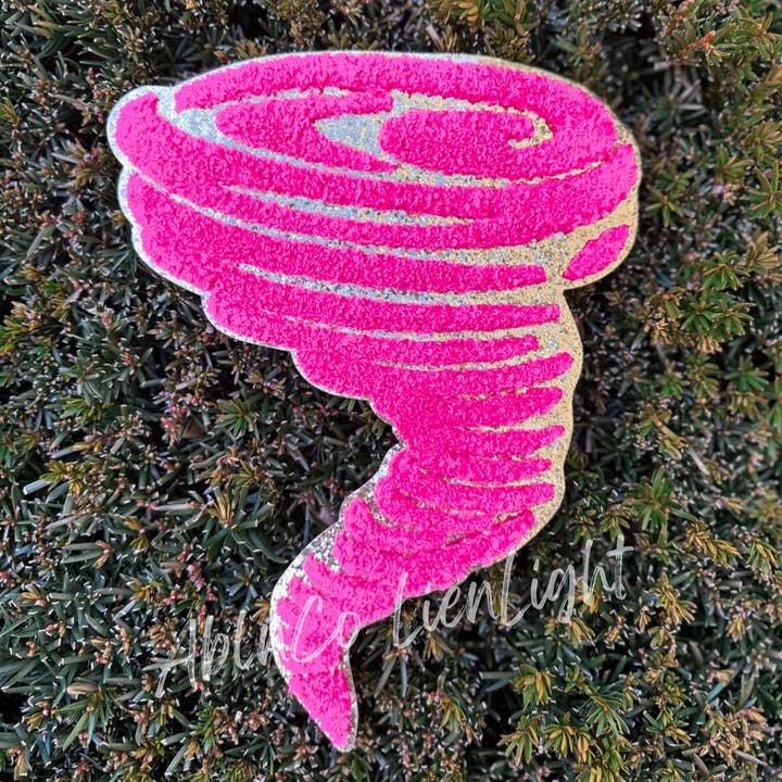 ABLNco - Wholesale Patch - Preppy Pink Mascot Cyclone Twister Tornado Chenille Patch