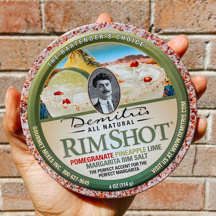 Demitri's Gourmet Mixes - Vente Sel - Boîte de sel Rimshot à la grenade, à l'ananas et au citron vert, 4 oz (boîte de 8)0