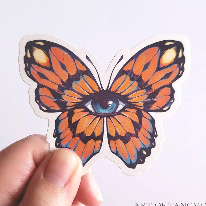 Butterfl(eye) Vinyl Sticker for wholesale by Art of Tangmo