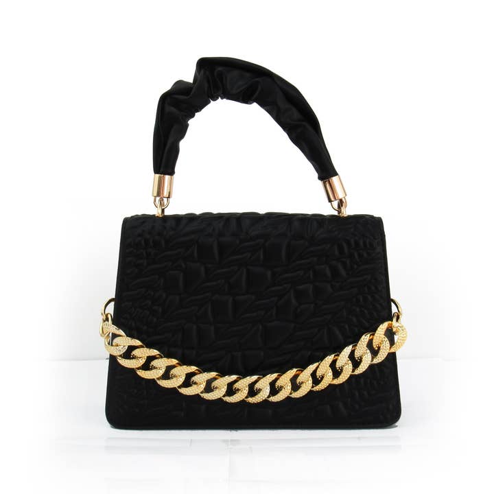 Black 7366 - Quilted Saddle Bag for wholesale on Faire
