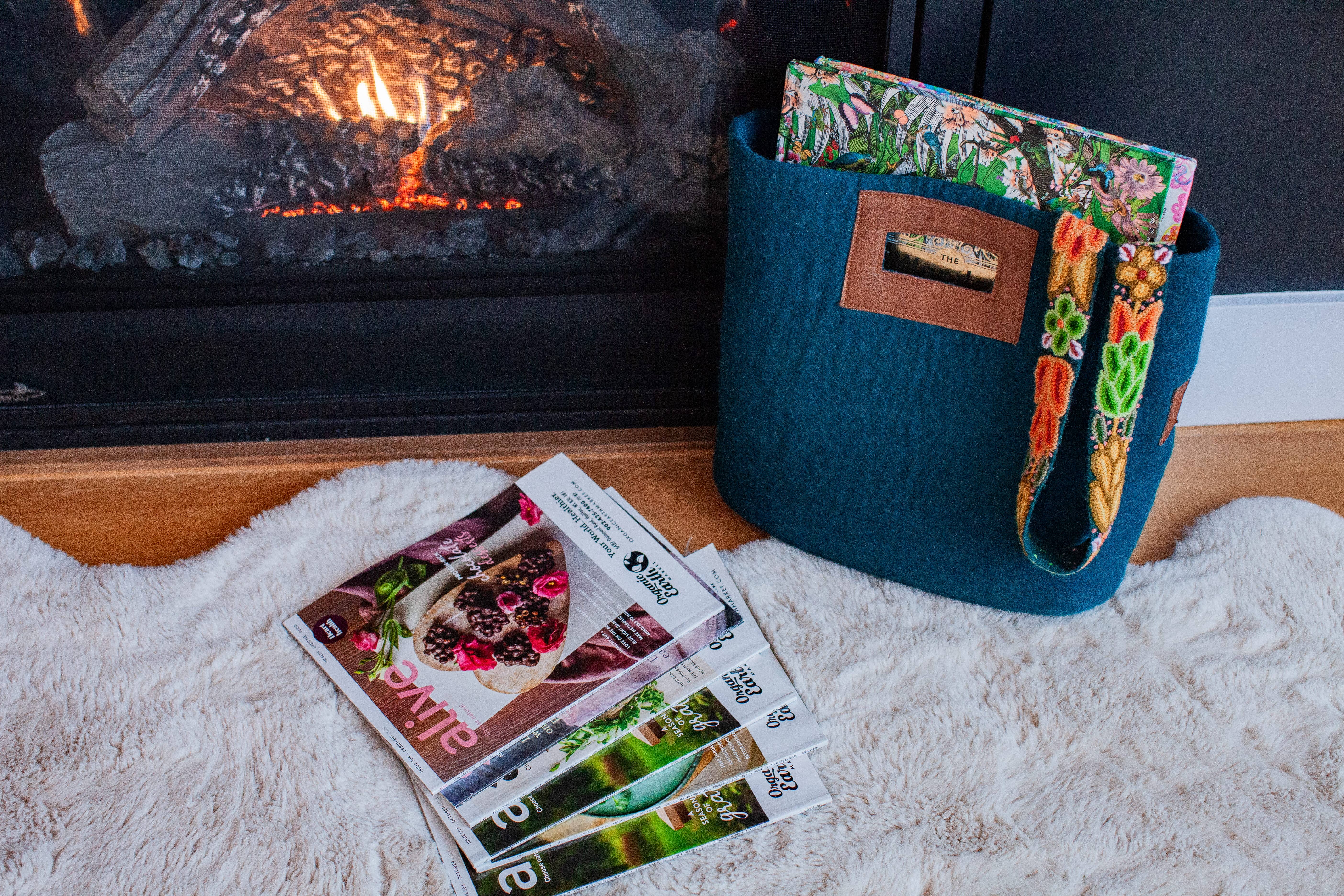 Fibres of Life - Wool & Felt - Wholesale Tote Bag - Women's - Felt & Leather Tote w/ Strap | Crossbody Bag | Wool Tote Bag15