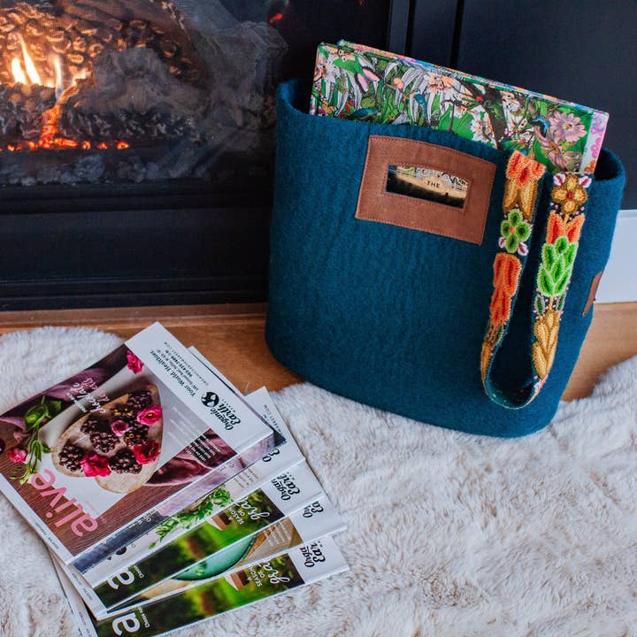 Fibres of Life - Wool & Felt - Wholesale Tote Bag - Women's - Felt & Leather Tote w/ Strap | Crossbody Bag | Wool Tote Bag15