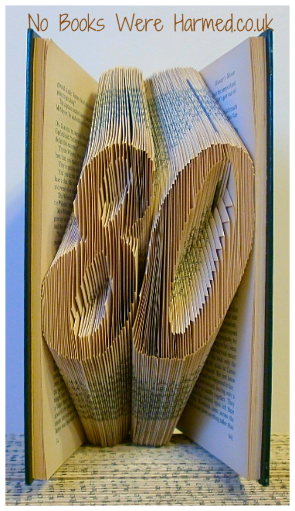 No Books Were Harmed.co.uk - Wholesale Sculpture - Milestone Numbers Hand Folded Book Art Sculpture Gift12