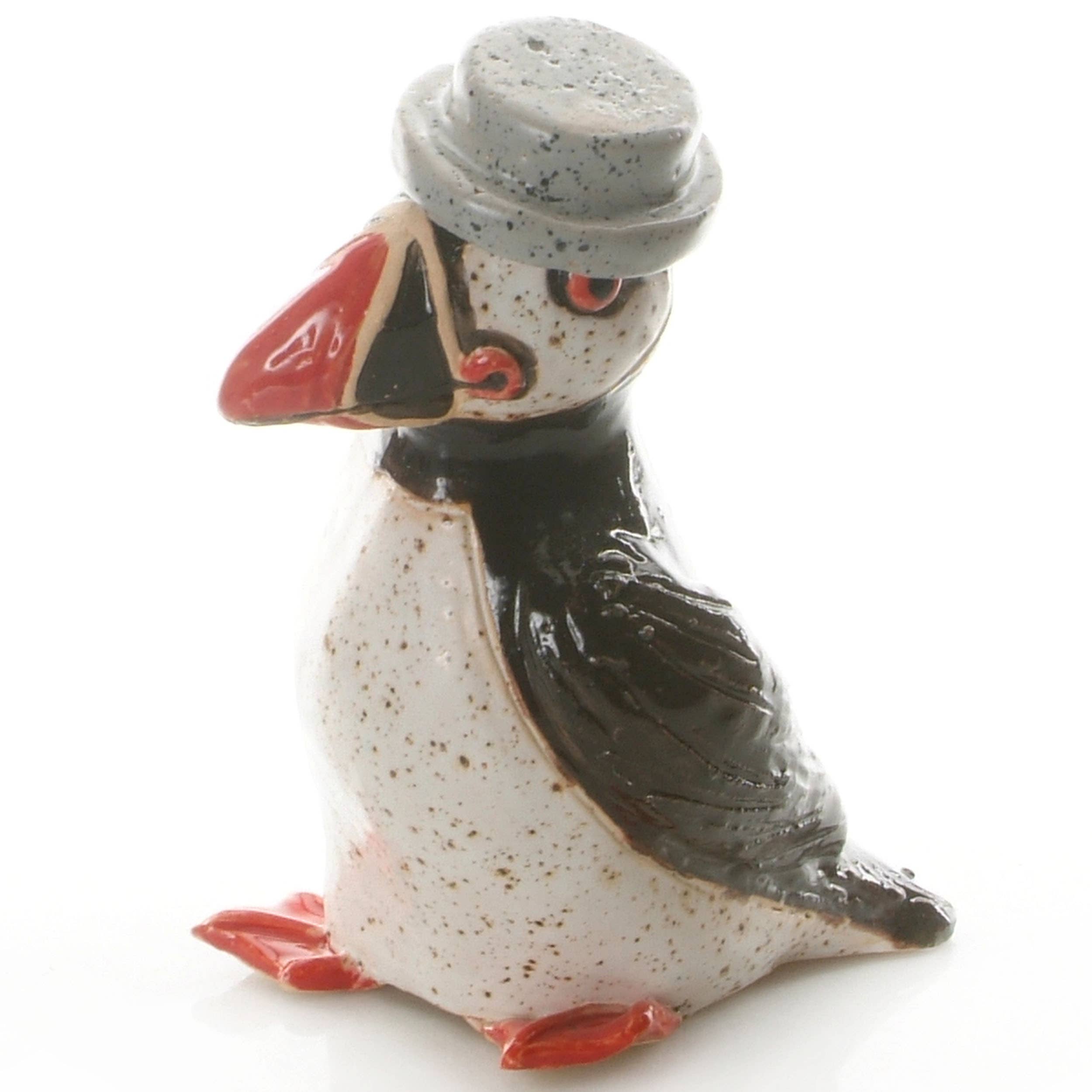 Enigma Supplies - Wholesale Decorative Figurine - Handcrafted Ceramic Figurine Puffin Standing with Hat4