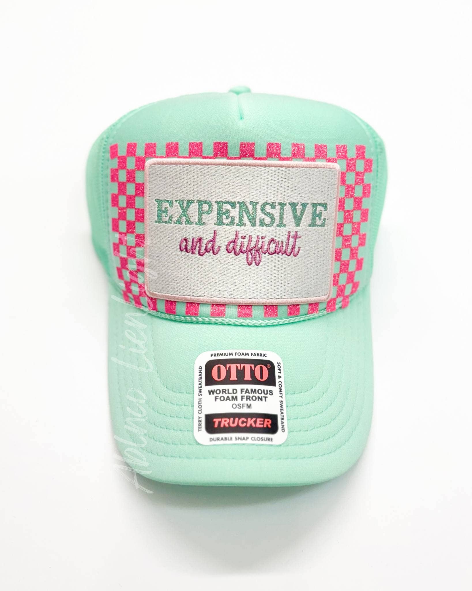 ABLNco - Wholesale Sublimation Transfer - Checkered HTV Glitter Trucker Hat Background Transfer8