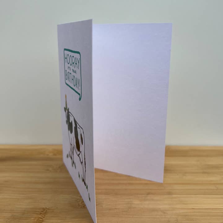 Draft Paper Co. - Wholesale Birthday Card - Greeting Card • Hooray It’s Your Birthday! Cow1