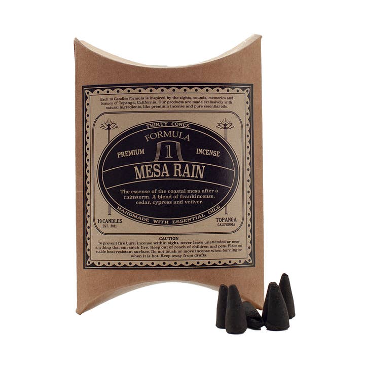 Mesa regen wierook kegels voor wholesale door 19 Candles