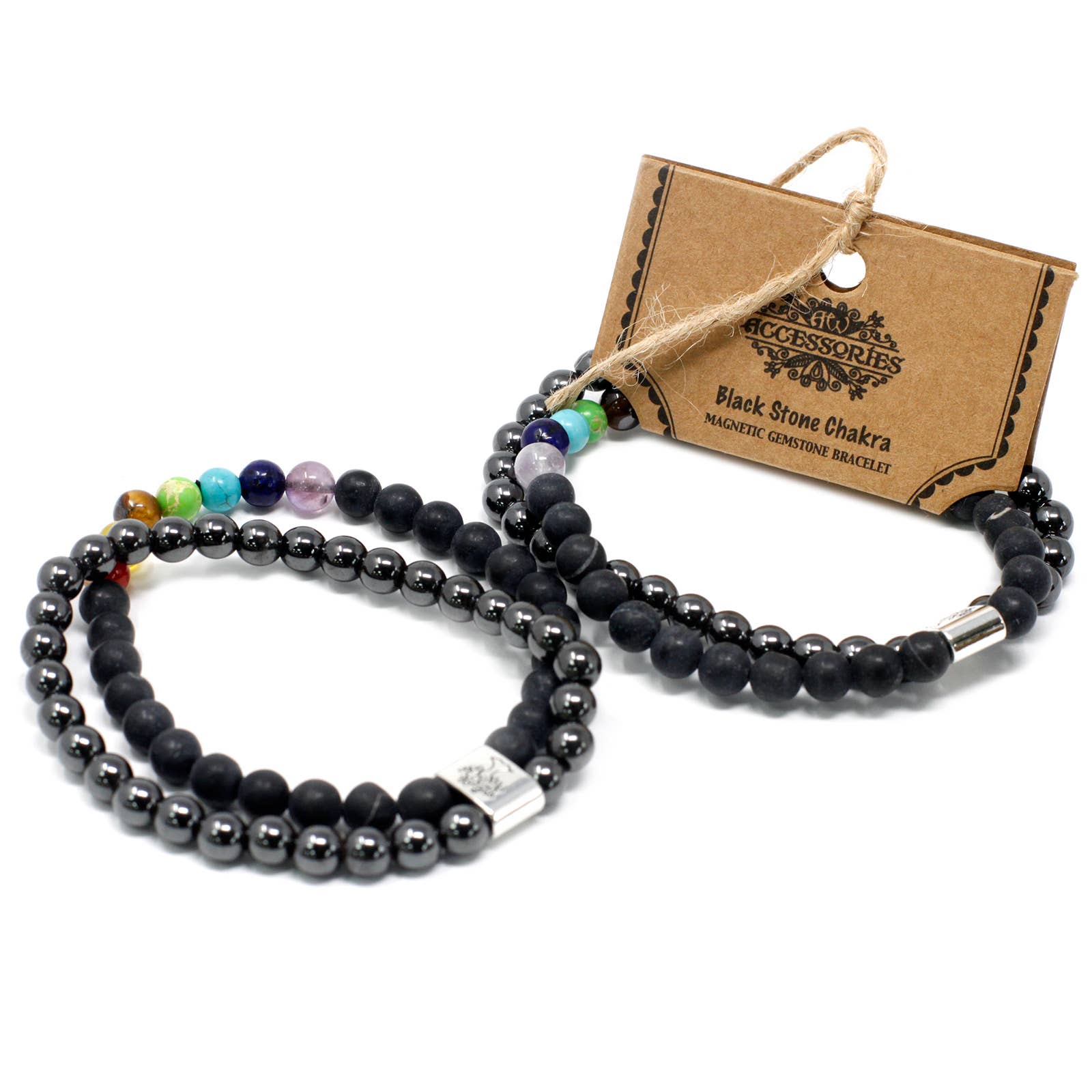 Ancient Wisdom – wholesale Beaded bracelet – Magnetic Gemstone Bracelet - Black Stone Chakra2