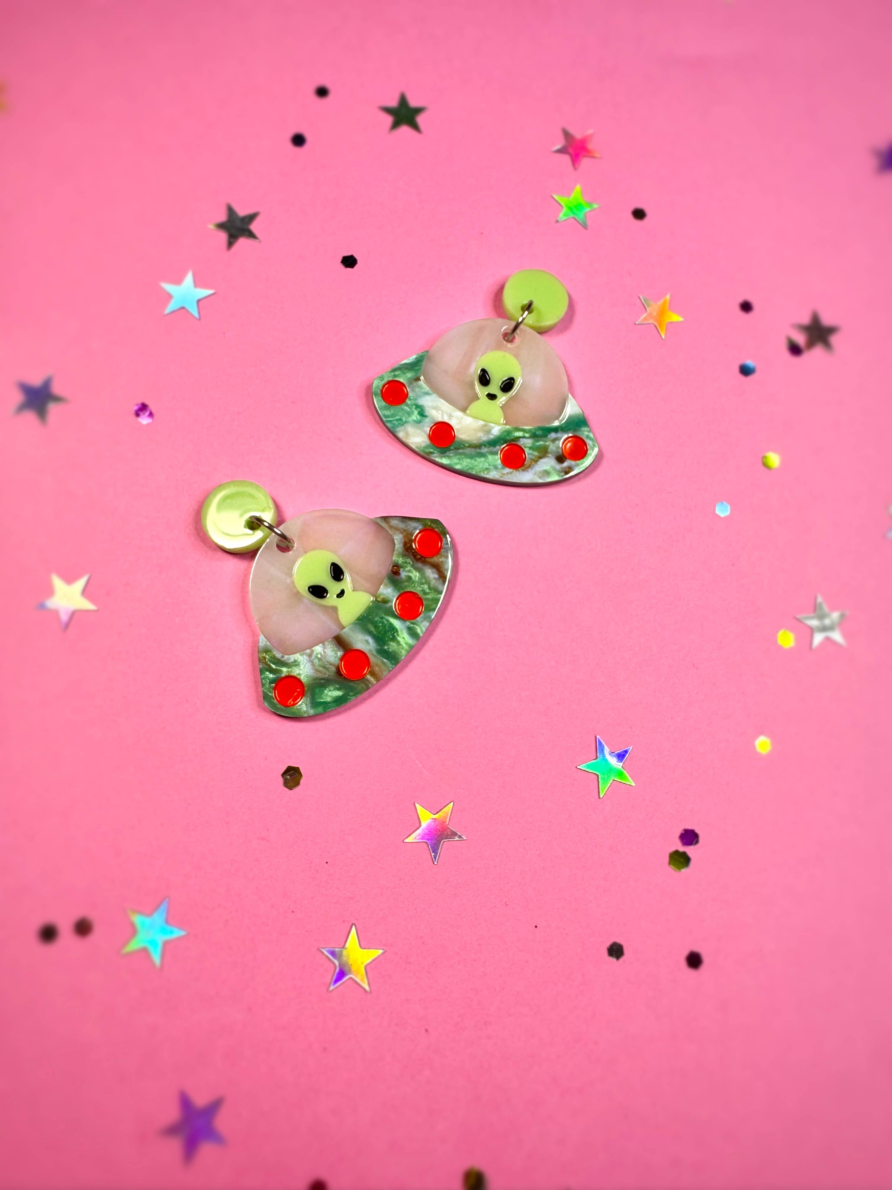 Peach Beast - Wholesale Dangle Earrings - UFO Earrings2