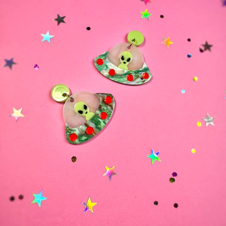 Peach Beast - Wholesale Dangle Earrings - UFO Earrings2