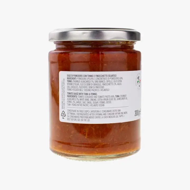 Campo d'Oro - Wholesale Sauce - Salsa di Pomodoro con Tonno e Finocchio 10,6 oz1