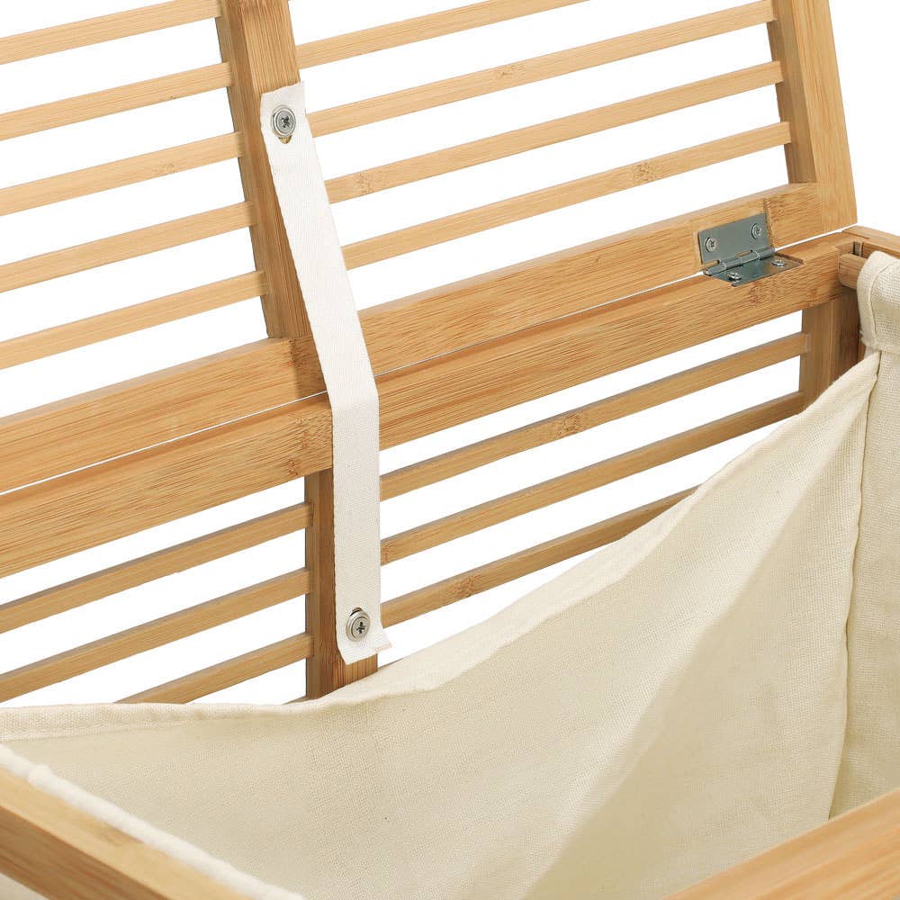 nature Laundry basket, bamboo/cotton for wholesale on Faire3