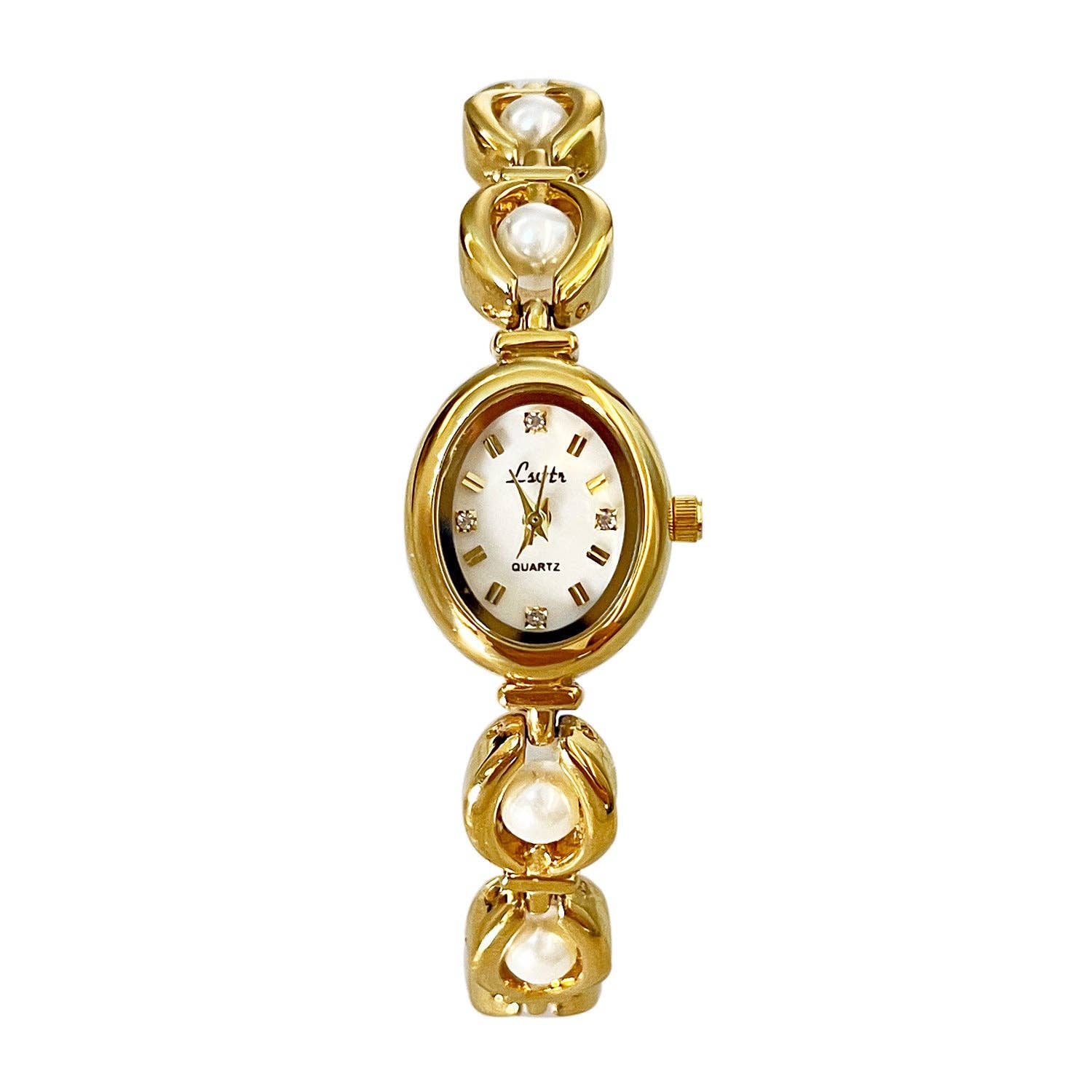 Gold Vintage Pearl Elegant Oval Watch DP25F457 for wholesale on Faire2