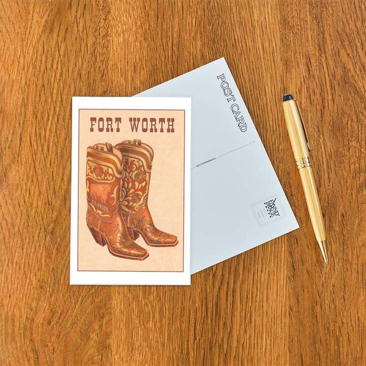Found Image Press - Wholesale Postcard - Postcard TX-940 Fort Worth, Cowboy Boots