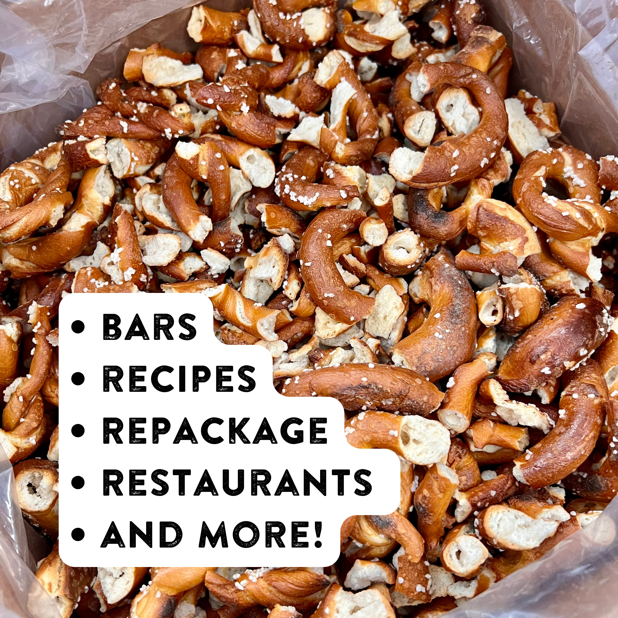 Martins Handmade Pretzels - Wholesale Pretzels - Handmade Pretzels, Salted Bulk Pieces - 10# Box1