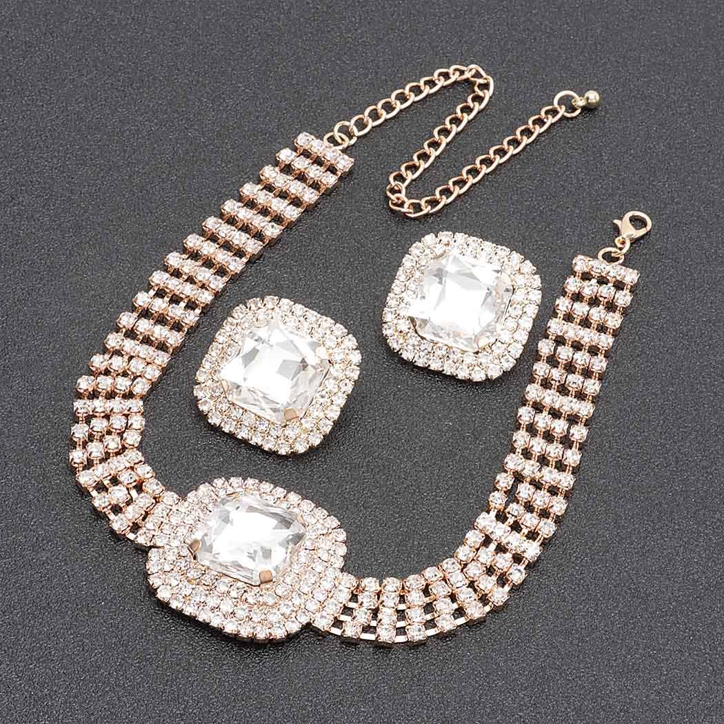 3AM BY H&D ACCESSORIES - Wholesale Pendant/Charm Necklace - Rhinestone Necklace Set1