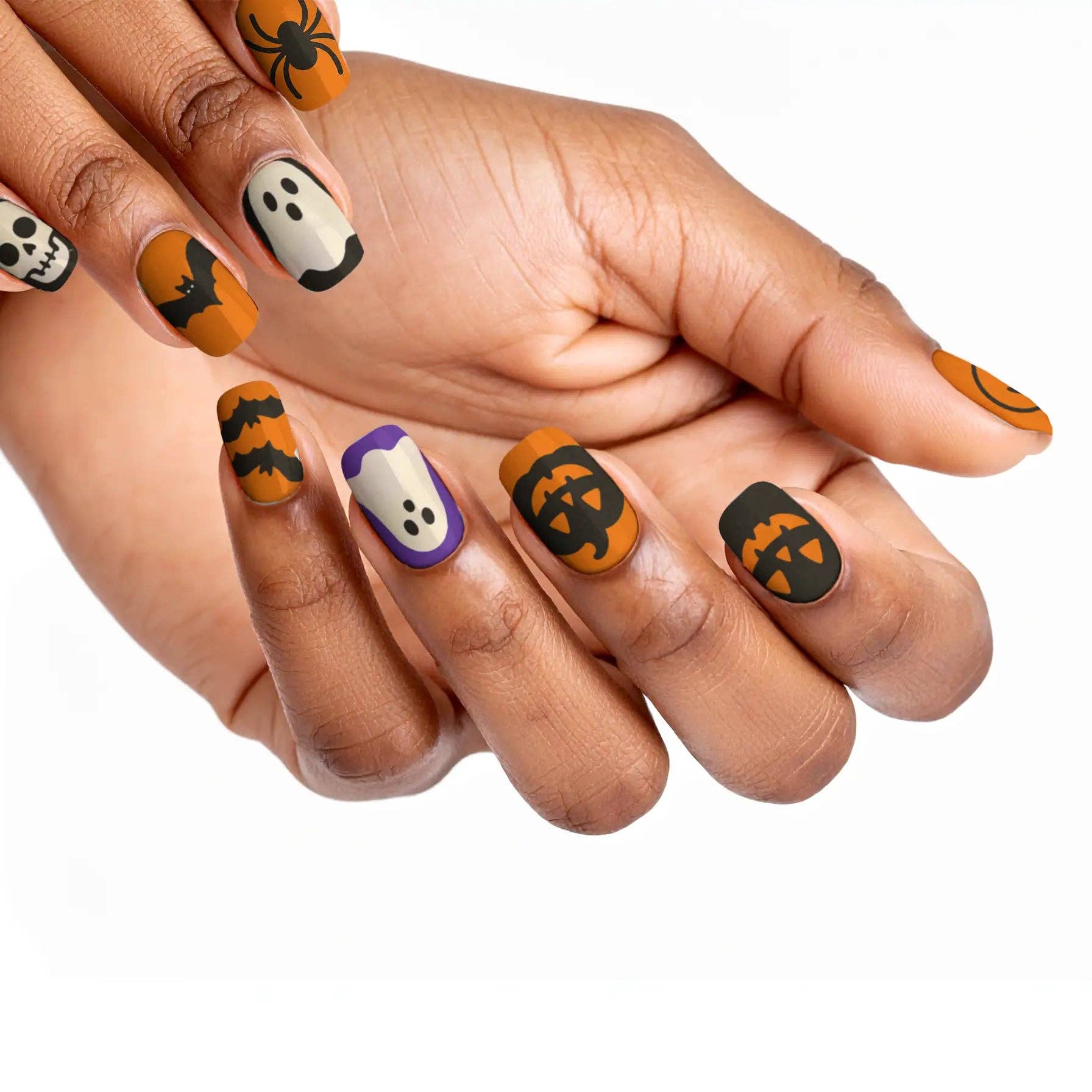 FYNE BODY - Wholesale Press-on/fake nails - Pumpkin Patch Glam Halloween Press-On Nails77