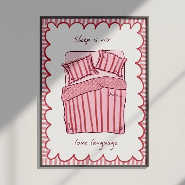 "Sleep Is My Love Language" (Pink) for wholesale by It Starts With You Gifts