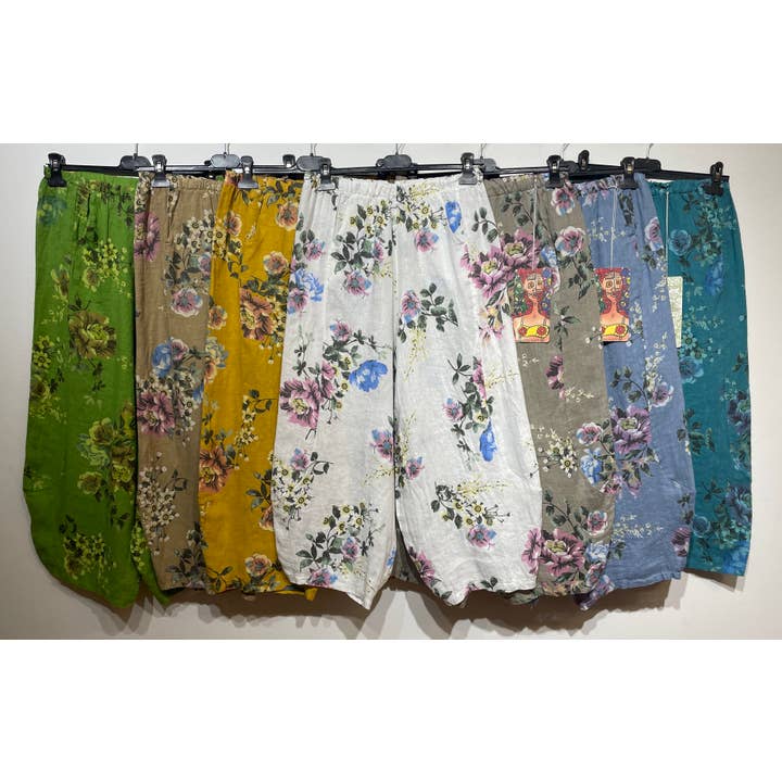 LINEN & COTTON HOUSE - Wholesale Broek - Dames - 75096 linnen broek met zakken en nieuwe print19