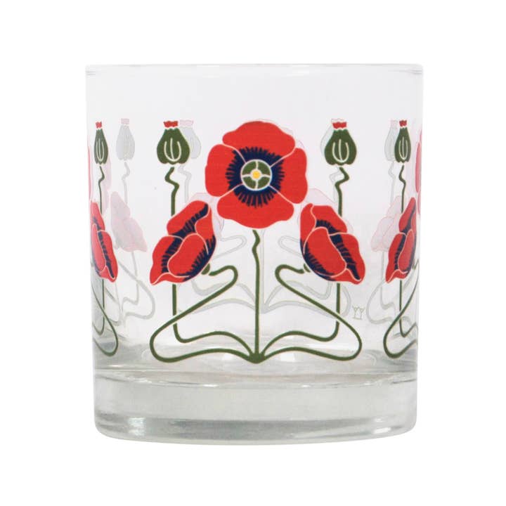 The Modern Home Bar - Wholesale Cocktail/Liquor Glass - Red Poppy Rocks Glass