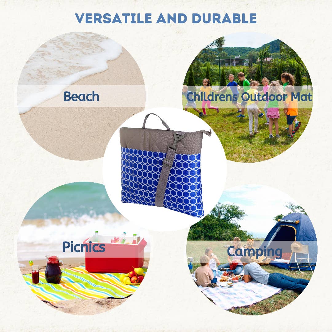 Lexi Home - Wholesale Picnic Blanket - 60 x 72 Foldable Picnic Blanket Tote Bag14