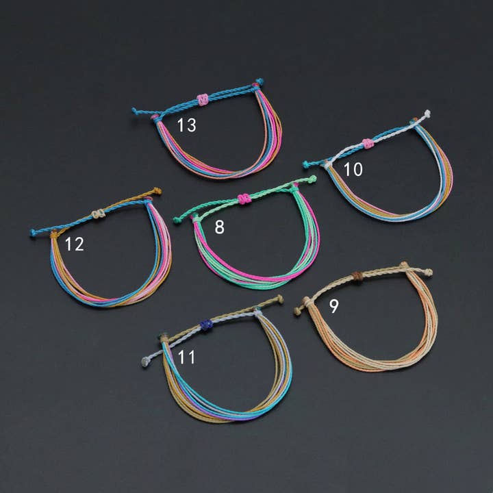 BestBeads&Beyond - Wholesale Woven/Braided Bracelet - Silk Knot Cord Friendship Bracelet, Sku#EF5881