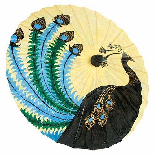 Peacock Parasol - WUBL241 for wholesale by World Buyers